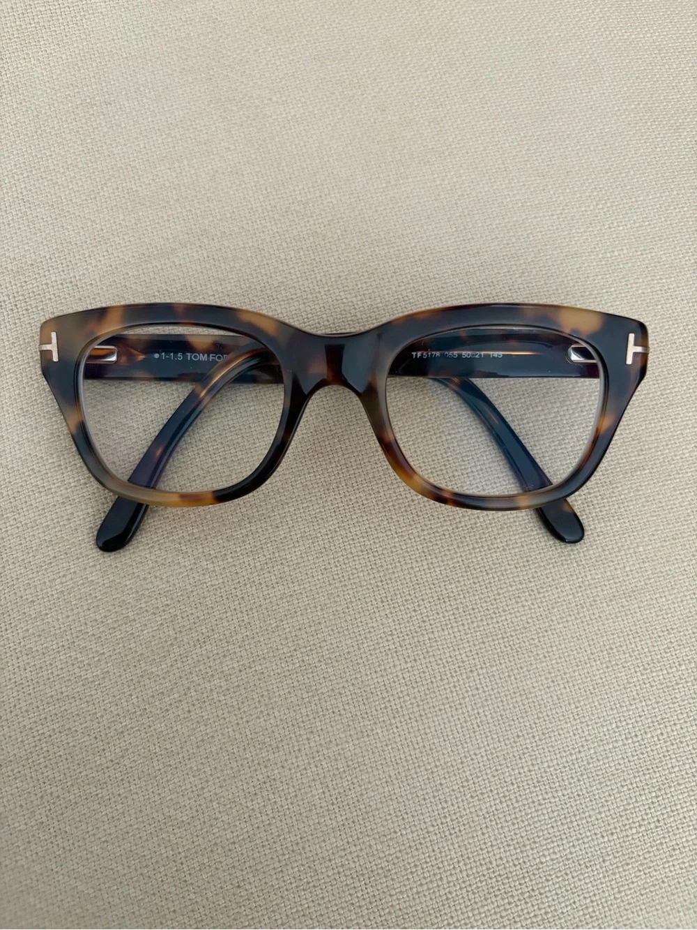 Tom Ford TF5178 unisex Tortoiseshell Eyeglasses Frames 50-20-145 Italy